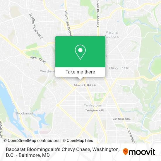 Baccarat Bloomingdale's Chevy Chase map