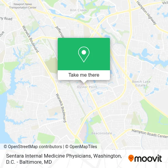 Sentara Internal Medicine Physicians map