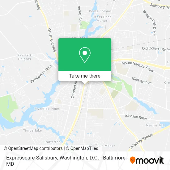 Expresscare Salisbury map