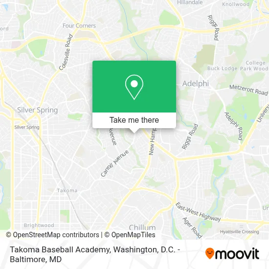 Takoma Baseball Academy map