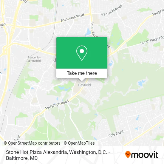 Stone Hot Pizza Alexandria map
