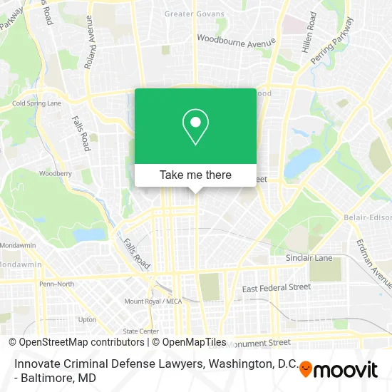 Innovate Criminal Defense Lawyers map
