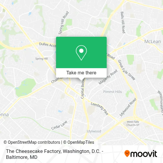 The Cheesecake Factory map