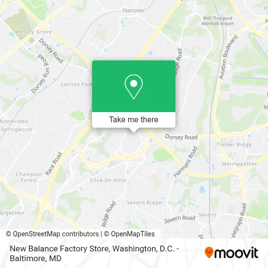New Balance Factory Store map