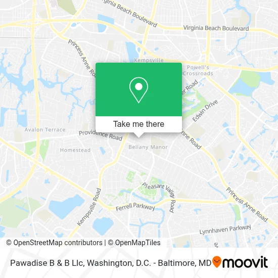 Pawadise B & B Llc map