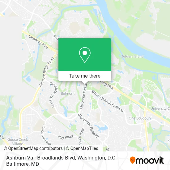 Ashburn Va - Broadlands Blvd map