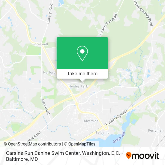 Carsins Run Canine Swim Center map