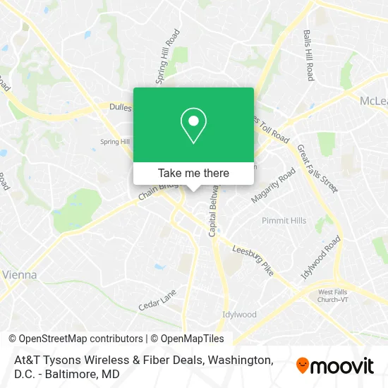 At&T Tysons Wireless & Fiber Deals map
