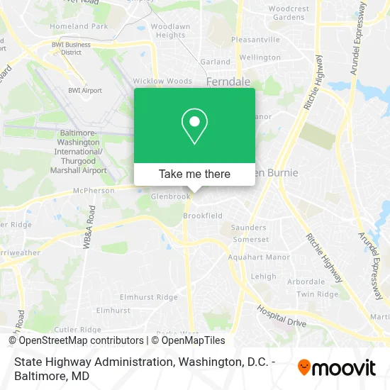 State Highway Administration map