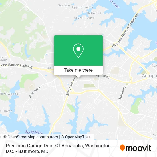 Precision Garage Door Of Annapolis map