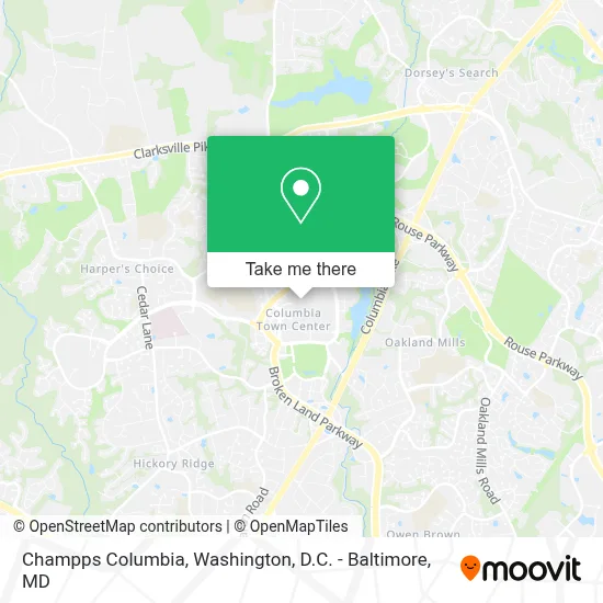 Champps Columbia map