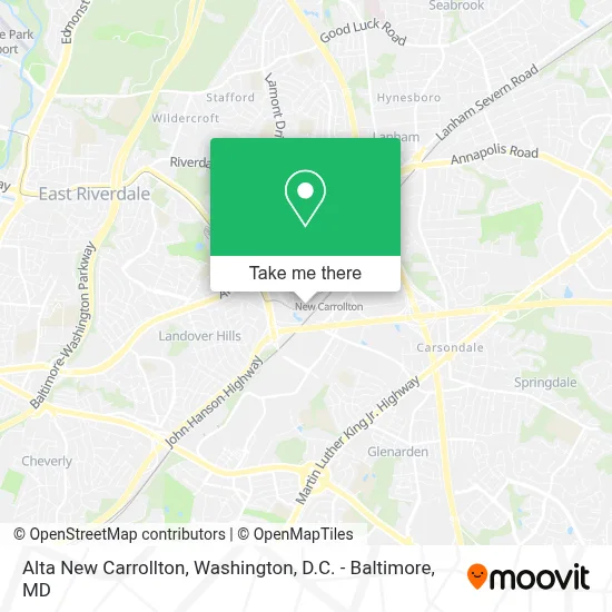 Alta New Carrollton map