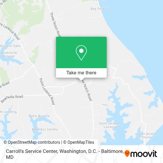 Carroll's Service Center map