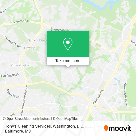 Tony's Cleaning Services map
