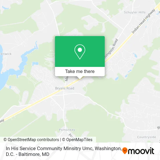 In His Service Community Minsitry Umc map