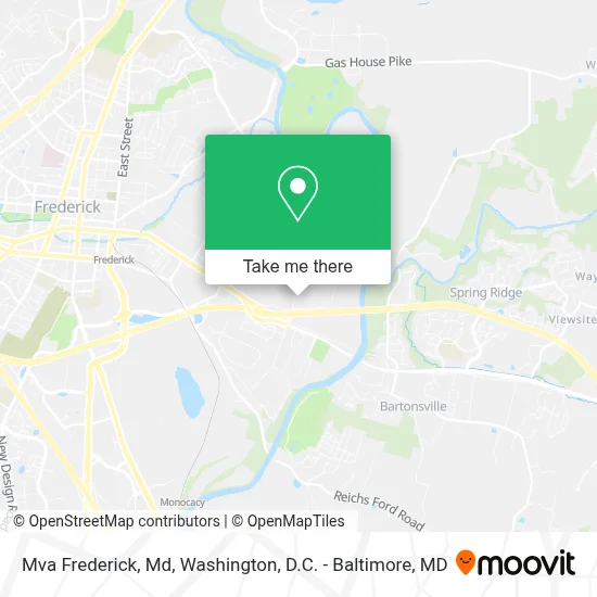 Mva Frederick, Md map