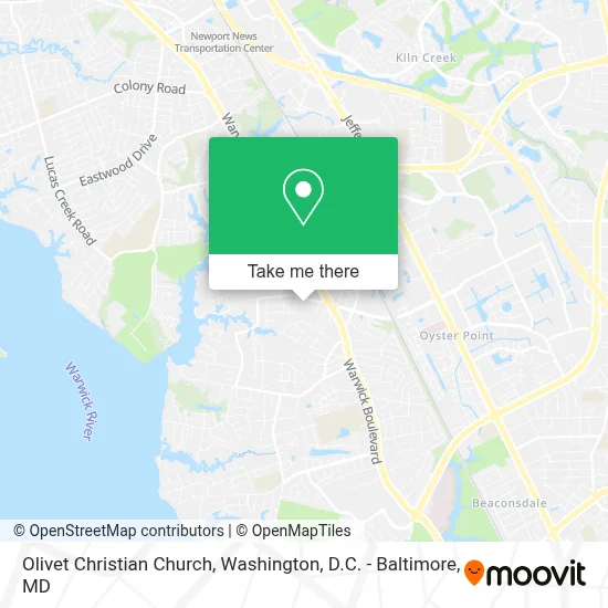 Olivet Christian Church map