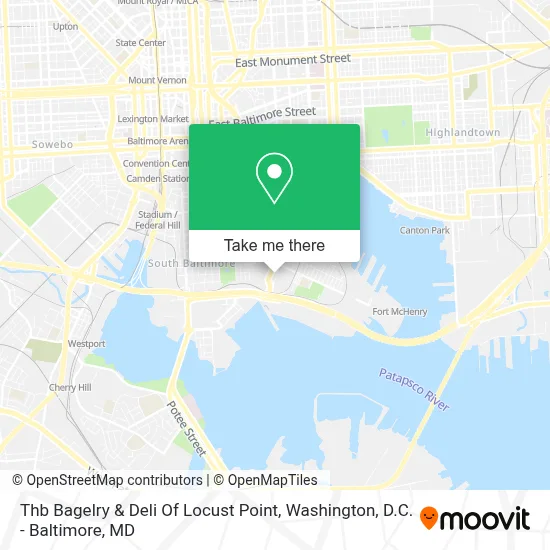 Thb Bagelry & Deli Of Locust Point map