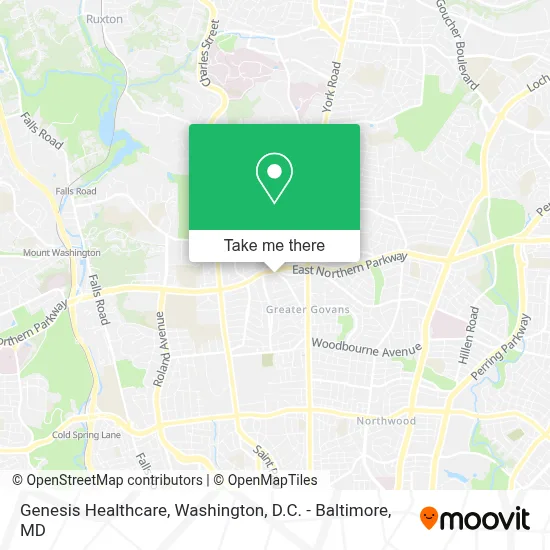 Genesis Healthcare map