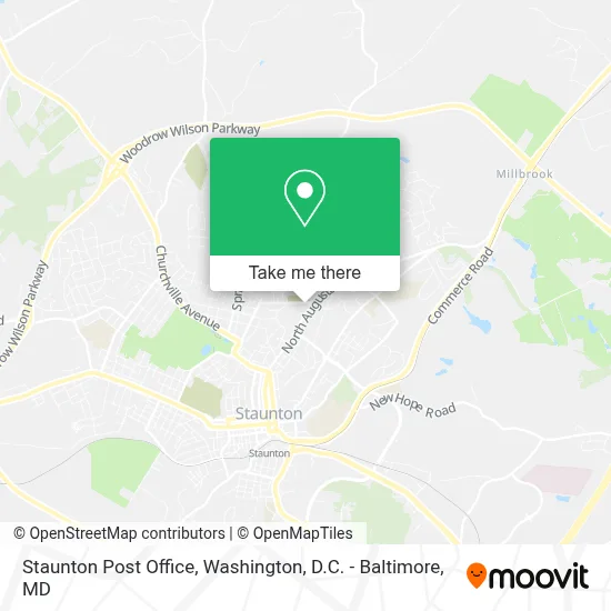 Staunton Post Office map