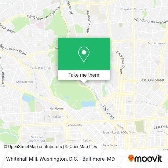 Whitehall Mill map