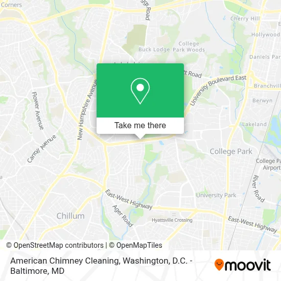American Chimney Cleaning map