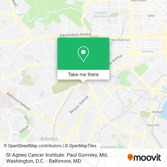 St Agnes Cancer Institute: Paul Gormley, Md map