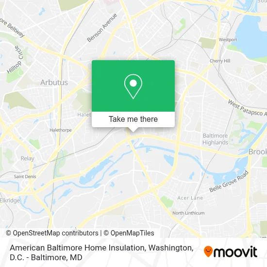 American Baltimore Home Insulation map