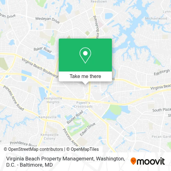 Virginia Beach Property Management map