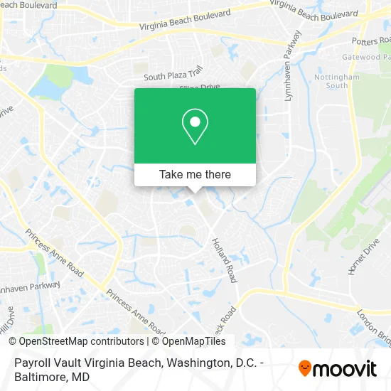 Payroll Vault Virginia Beach map