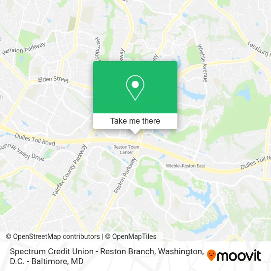 Spectrum Credit Union - Reston Branch map