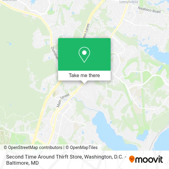 Second Time Around Thirft Store map