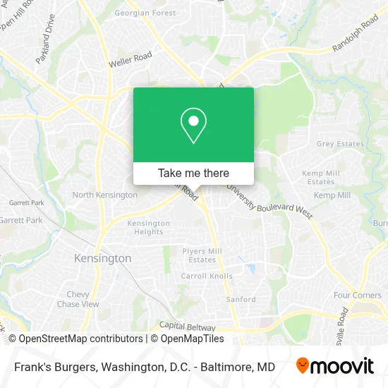Frank's Burgers map