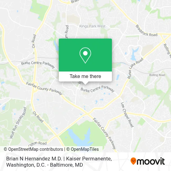 Brian N Hernandez M.D. | Kaiser Permanente map