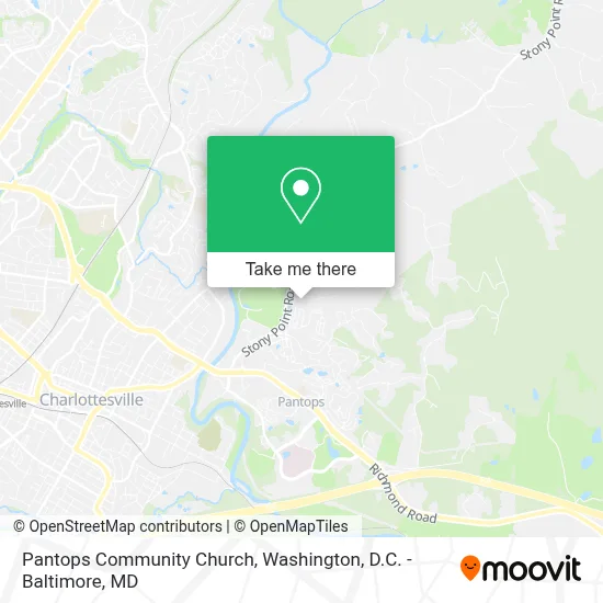 Pantops Community Church map