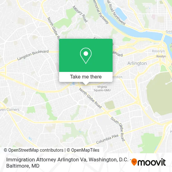 Immigration Attorney Arlington Va map