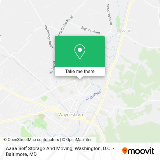 Aaaa Self Storage And Moving map