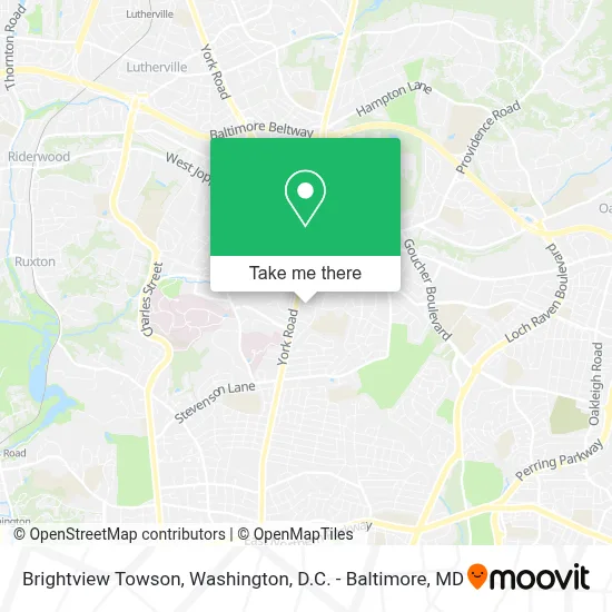 Brightview Towson map