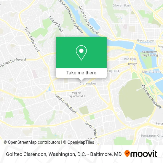 Golftec Clarendon map