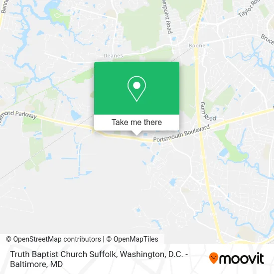 Truth Baptist Church Suffolk map
