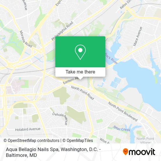 Aqua Bellagio Nails Spa map