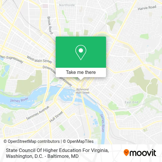 State Council Of Higher Education For Virginia map