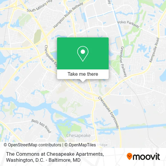 The Commons at Chesapeake Apartments map