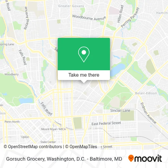 Gorsuch Grocery map