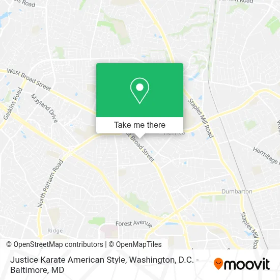 Justice Karate American Style map