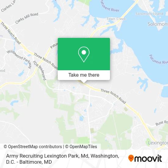 Army Recruiting Lexington Park, Md map