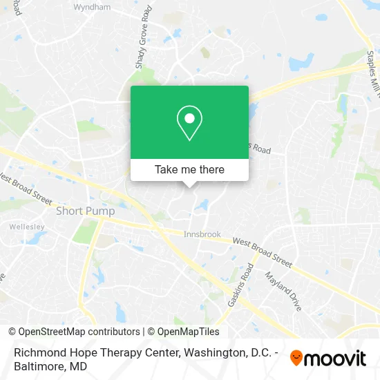Richmond Hope Therapy Center map