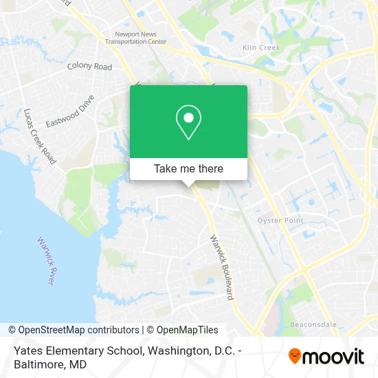Yates Elementary School map