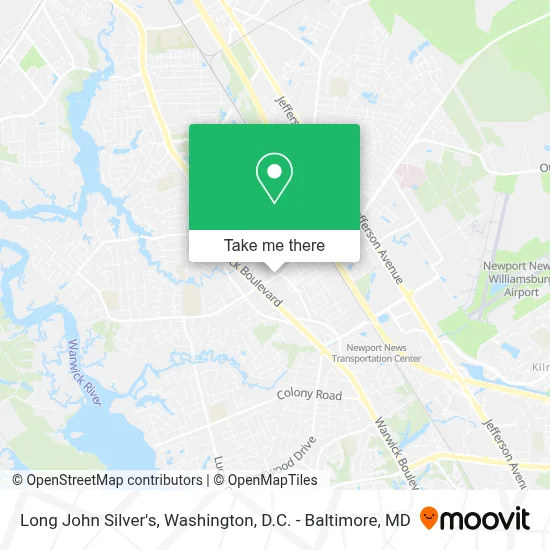 Long John Silver's map