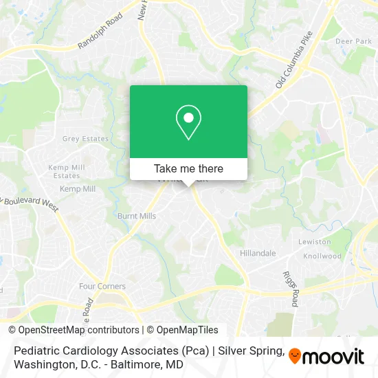 Pediatric Cardiology Associates (Pca) | Silver Spring map
